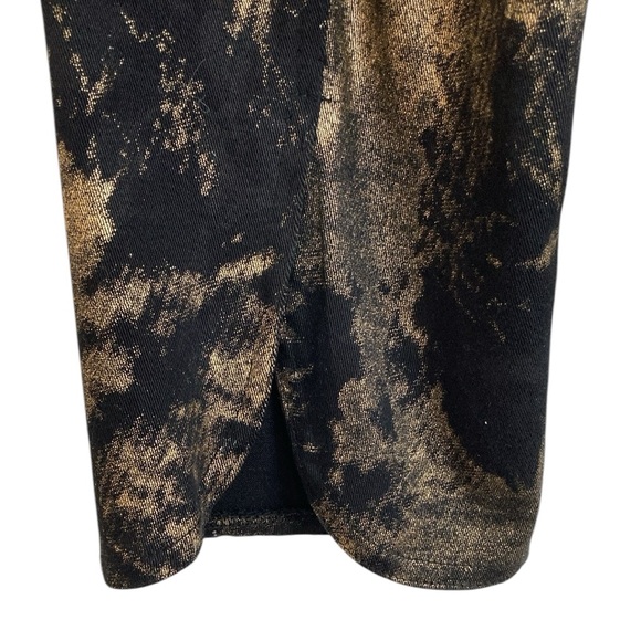 Black & Gold Dressy Stretch Dinner Jacket Blazer, Size Large - Picture 7 of 13